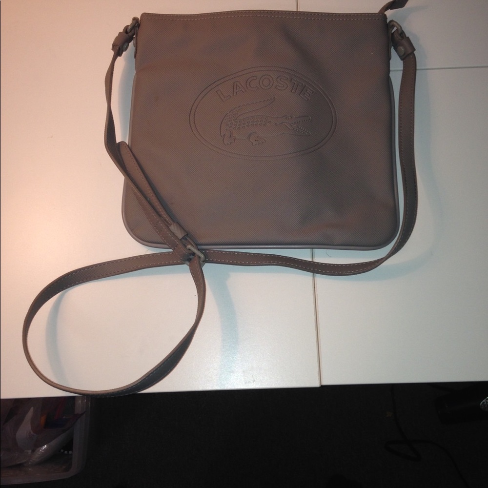 Lacoste gray crossbody bag